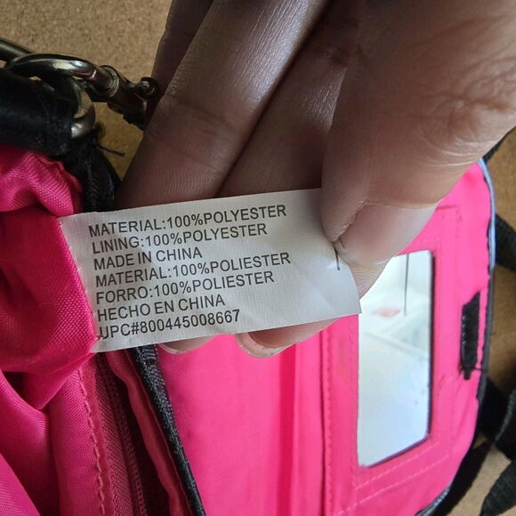 Mini Crossbody Bag, Black & Fuchsia (B1) - Picture 12 of 13